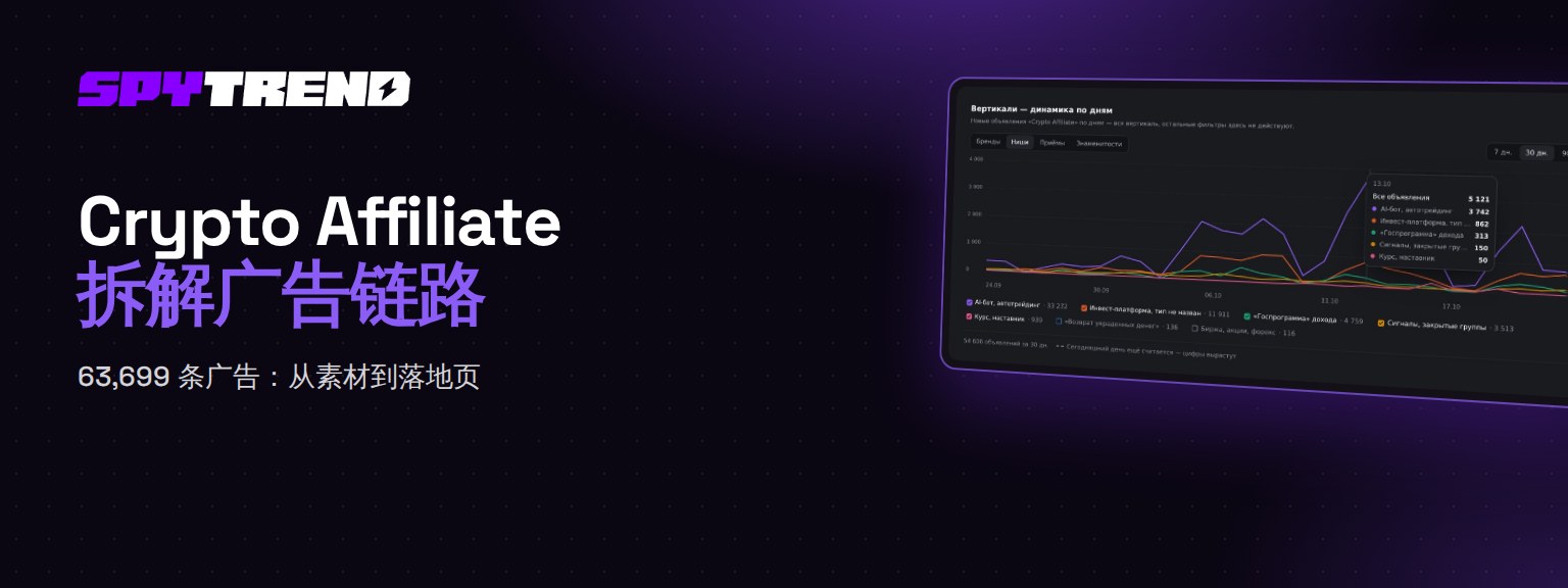 Crypto Affiliate：用 Spytrend 分析 Meta 加密货币广告