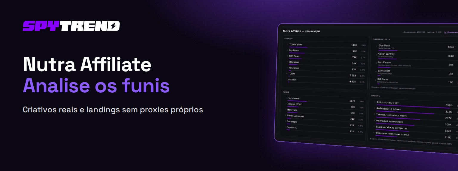 Nutra Affiliate: como analisar funis de concorrentes no Spytrend