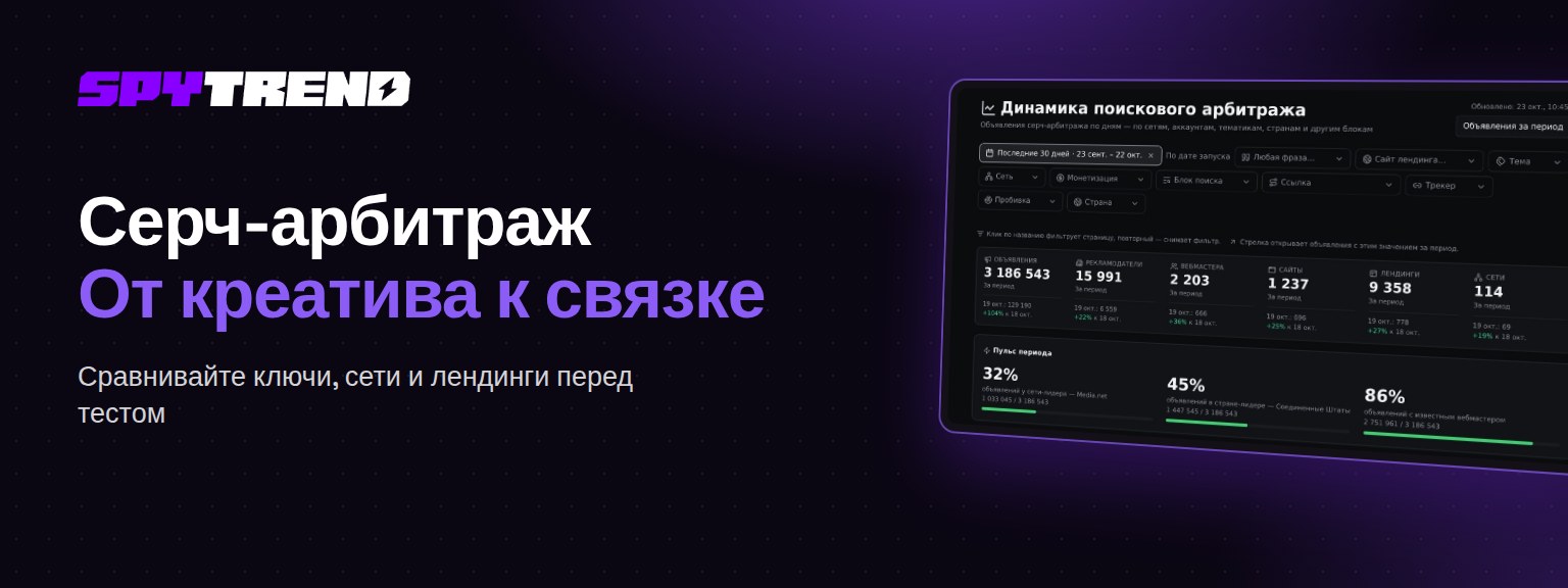 Часть 2: Поиск и разбор связок серч-арбитража в Spytrend
