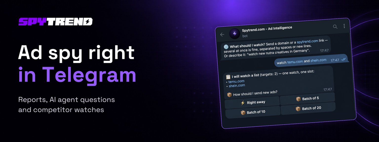 Spytrend AI: how to use the Telegram bot