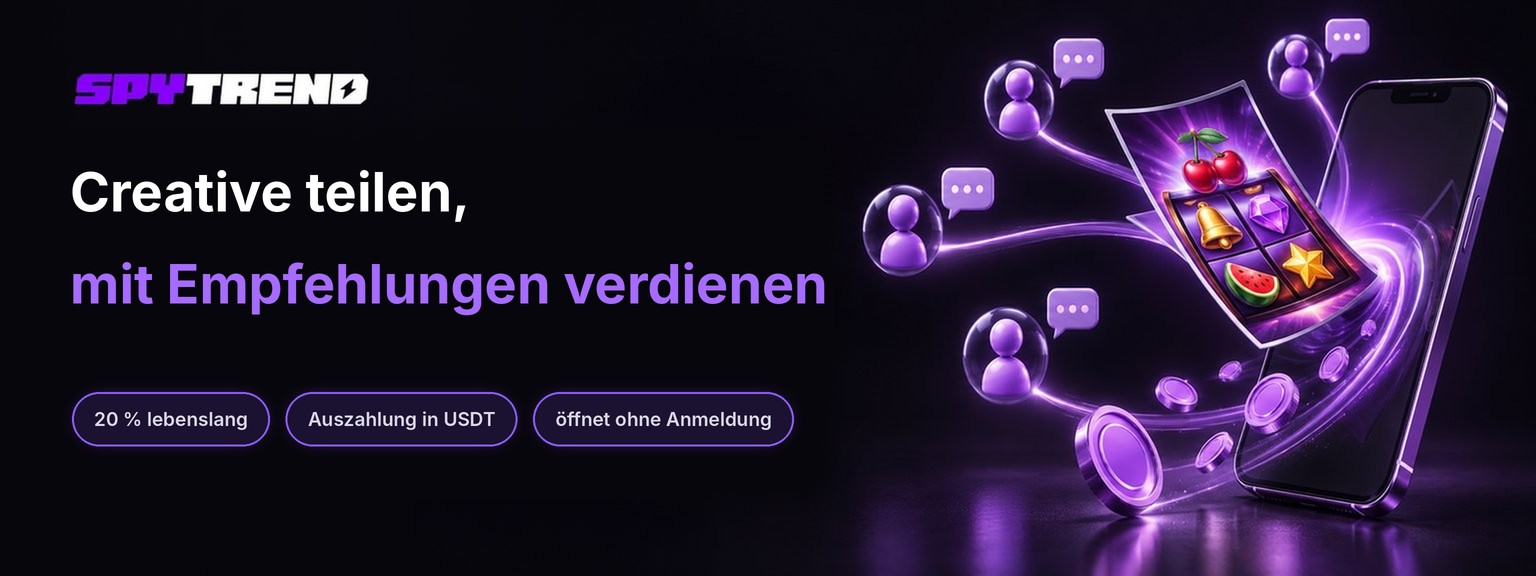 So teilst du Creatives aus Spytrend und verdienst lebenslang 20 % mit Empfehlungen