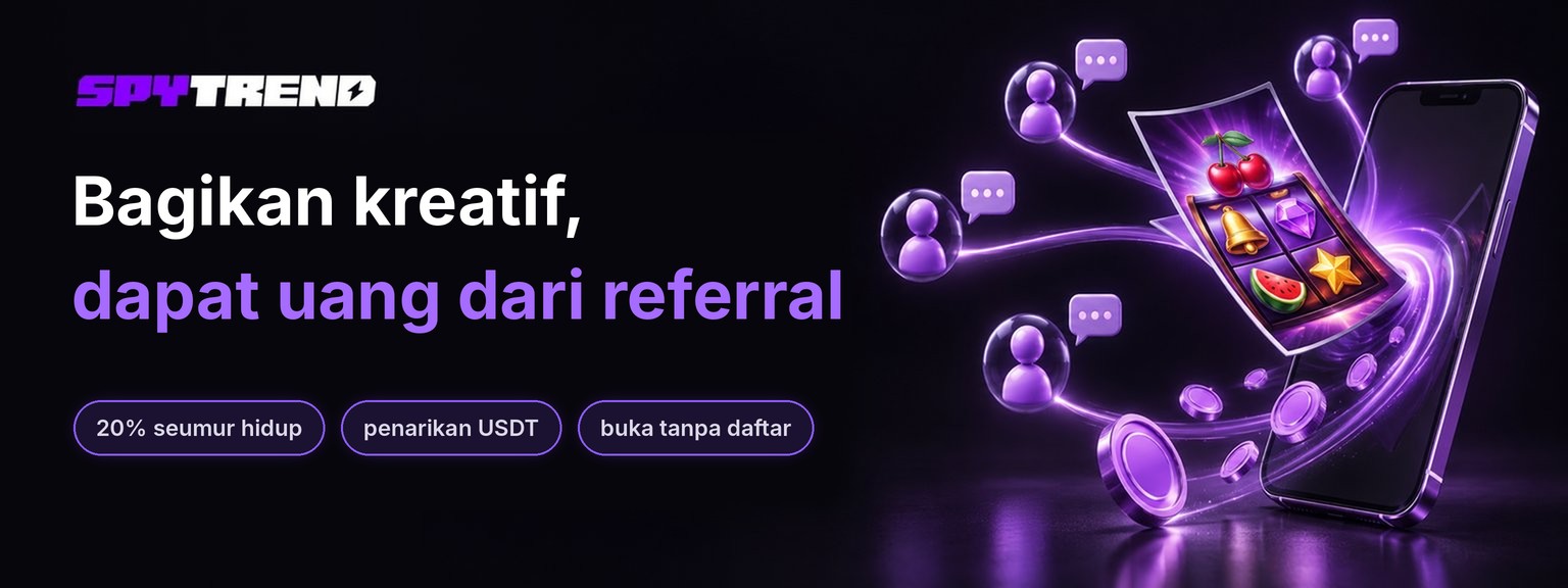 Cara membagikan kreatif dari Spytrend dan dapat 20% dari referral seumur hidup