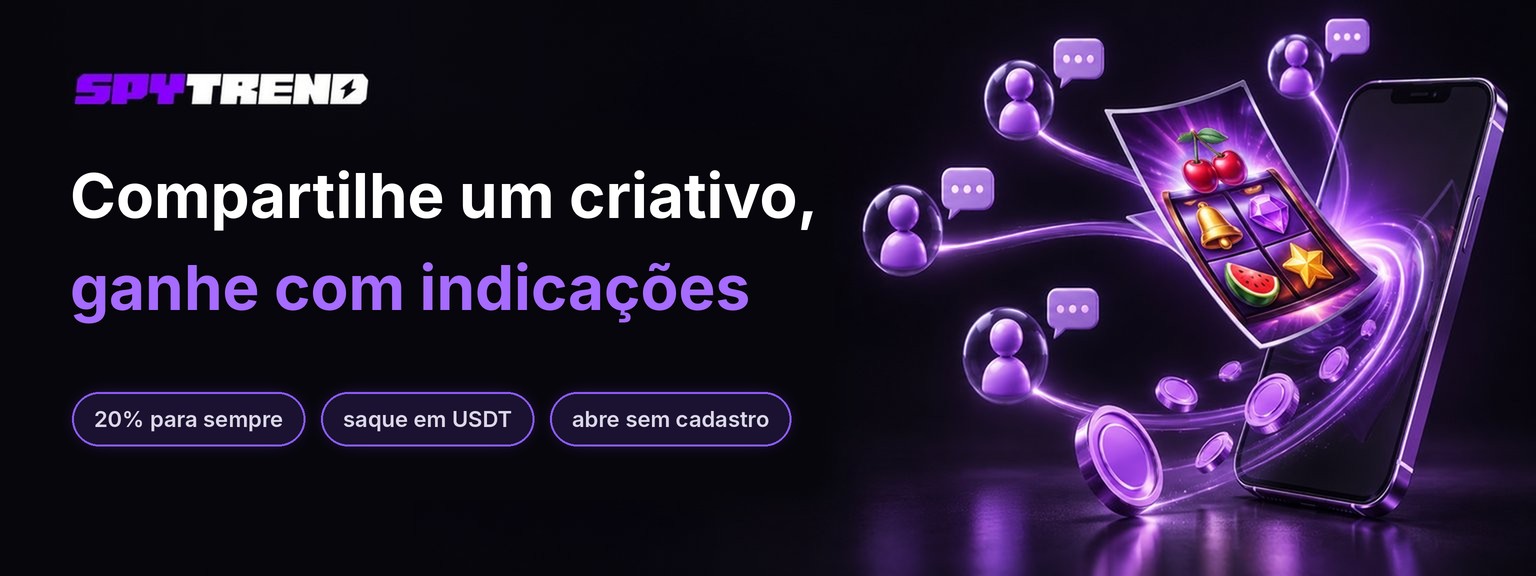 Como compartilhar criativos do Spytrend e ganhar 20% com indicações para sempre